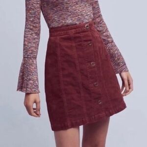 Pilcro and the Letterpress Anthropologie Corduroy Skirt